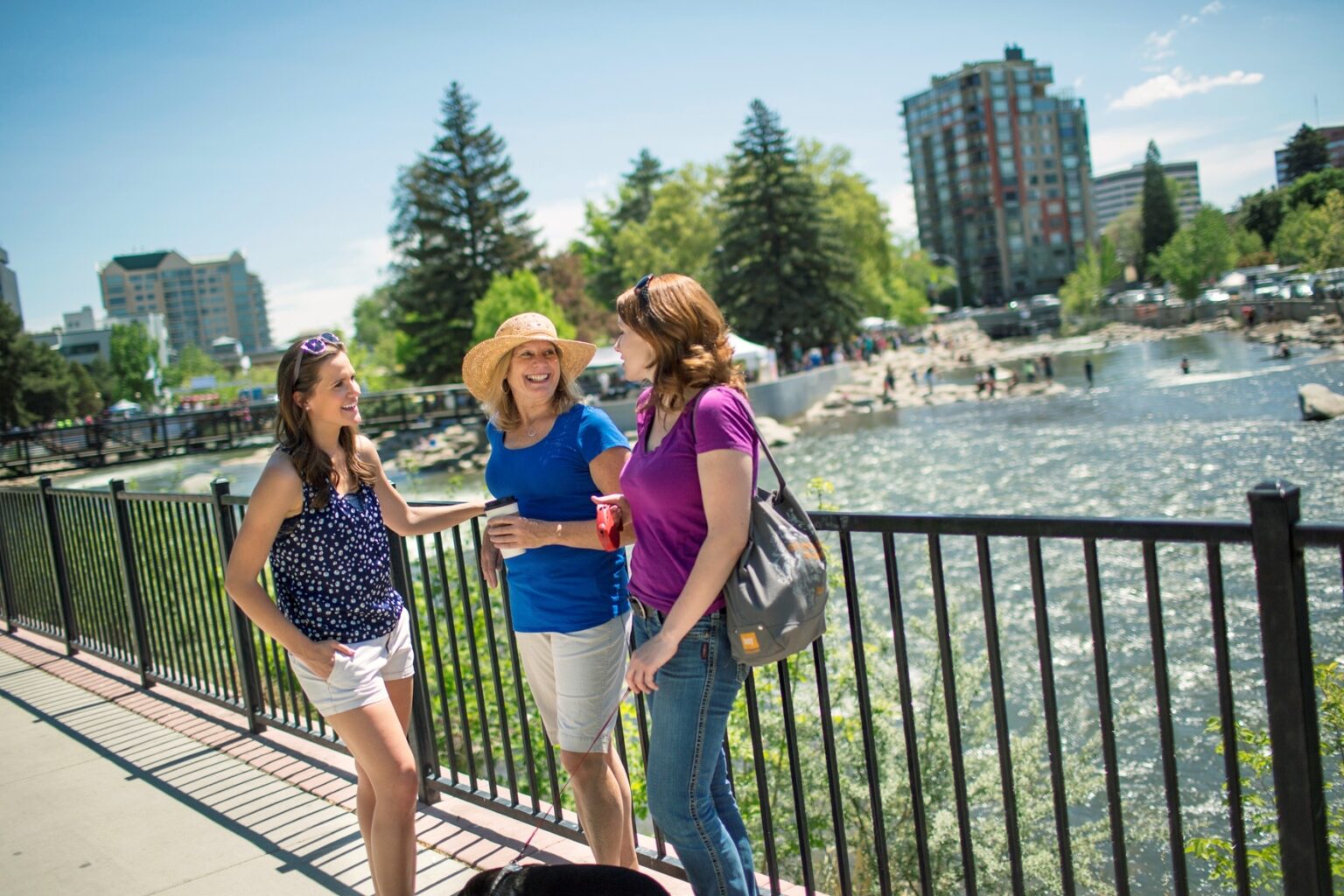 The Riverwalk District in downtown Reno