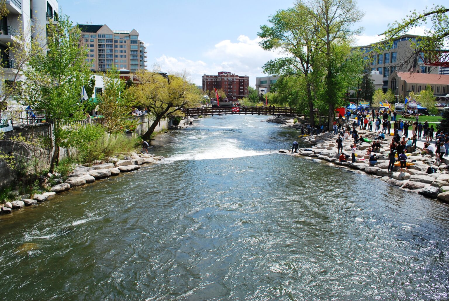 The Truckee River flowing through downtown Reno